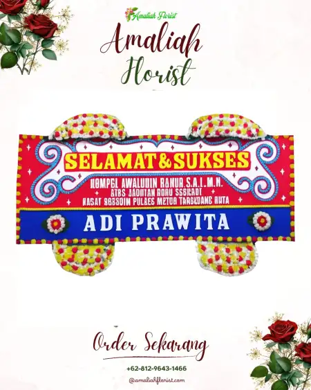 Papan Bunga Ucapan Selamat Bonorowo
