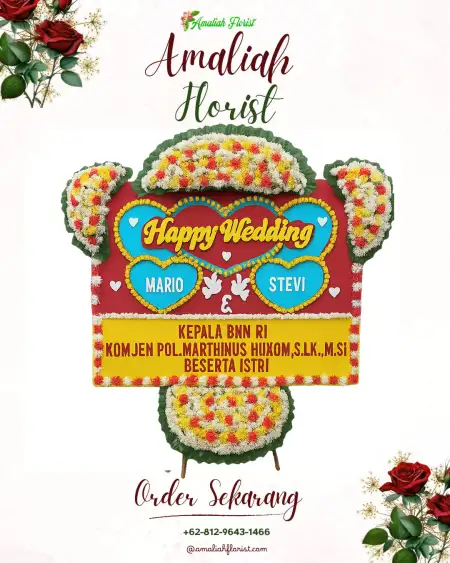 Papan Bunga Pernikahan Bonorowo